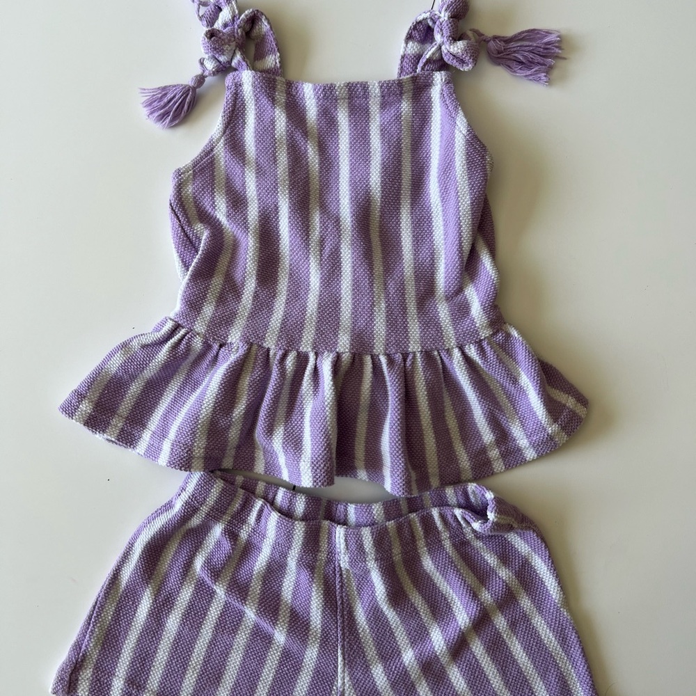 Vince Camuto Purple and White Kids Matching Set